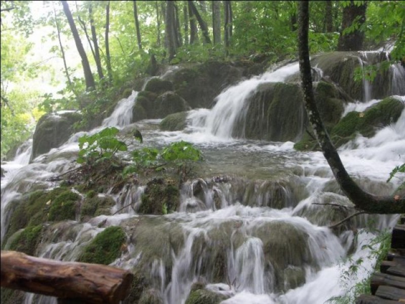 Wodospad w Plitwicach.