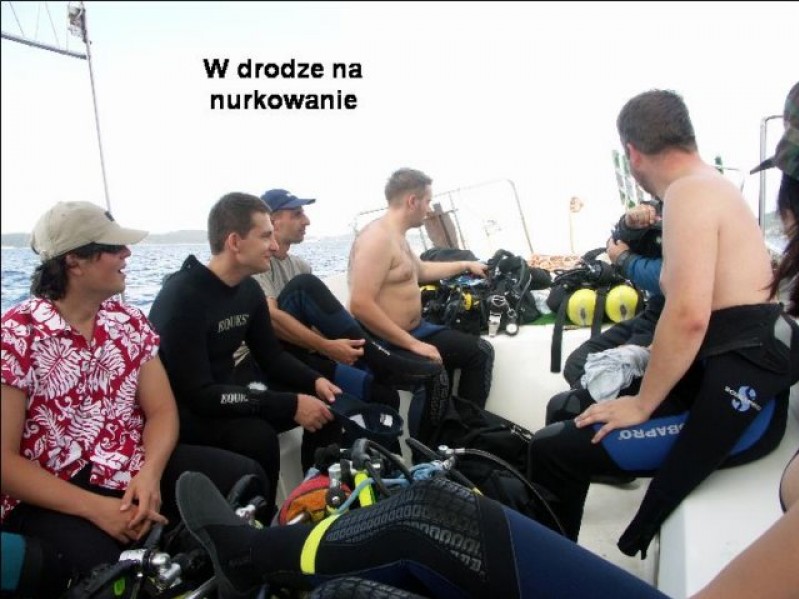 W drodze na nurkowanie.
