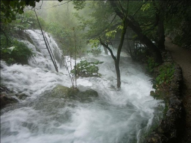 Wodospad w Plitwicach.